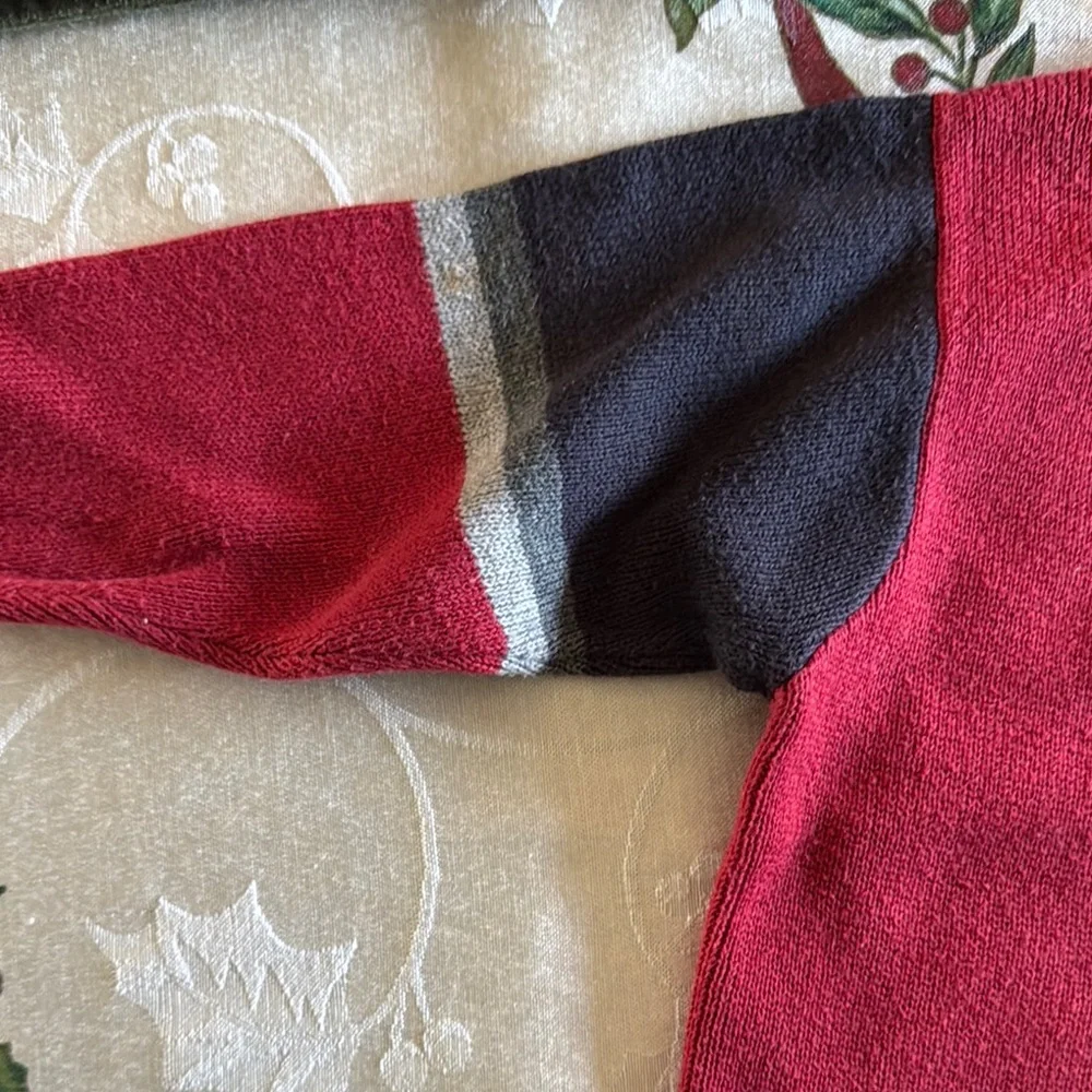Gymboree Boys 12-18 months Colorblock Sweater - Red ,Navy and Gray